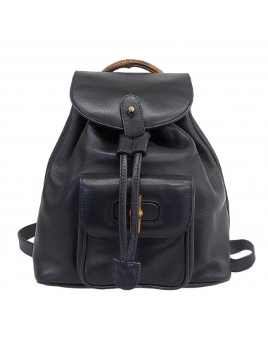 Gucci GUCCI Bag Ladies Mini Backpack Bamboo Leather Navy 003/3444/0030 Amélioration de cerveau avec